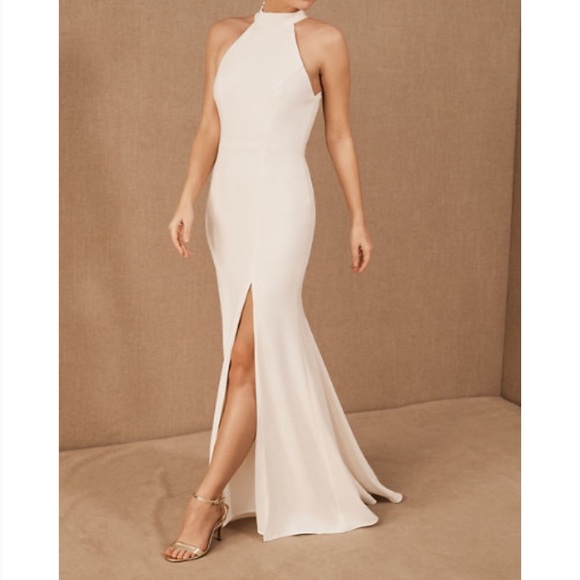BHLDN Dresses & Skirts - 🌻SALE🌻 BHLDN Ivory Montreal Crepe Maxi Dress